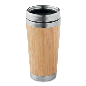 Thermos personalizzato in acciaio e bamboo RODEODRIVE+ MO9444 - Legno