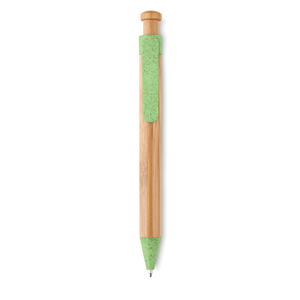 Penna a sfera promozionale in bamboo TOYAMA MO9481 - Verde