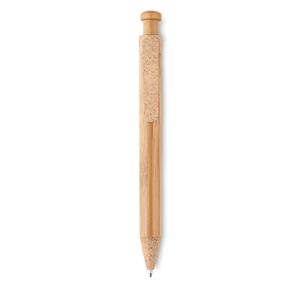 Penna a sfera promozionale in bamboo TOYAMA MO9481 - Arancio