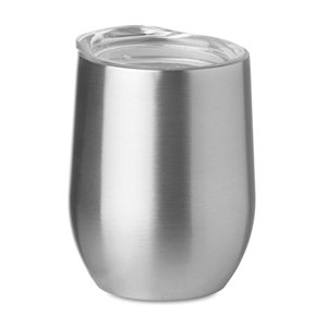 Bicchiere personalizzato doppia parete in acciaio 300ml CHIN CHIN MO9597 - Silver Opaco