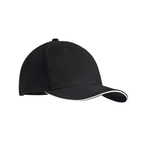 Cappellino da baseball personalizzato in cotone 6 pannelli DUNEDIN MO9644 - Bianco