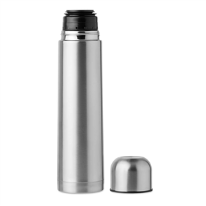 Thermos personalizzato in acciaio 1 L BIG CHAN MO9703 - Silver Opaco