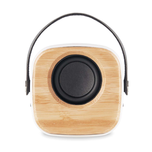 Altoparlante Bluetooth personalizzato in bamboo OHIO SOUND MO9806 - Bianco