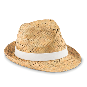 Cappello personalizzato in paglia MONTEVIDEO MO9844 - Bianco