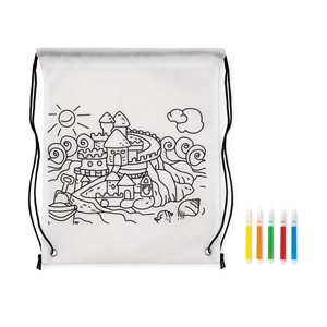 Zainetto colorabile CARRYDRAW MO9887 - Bianco