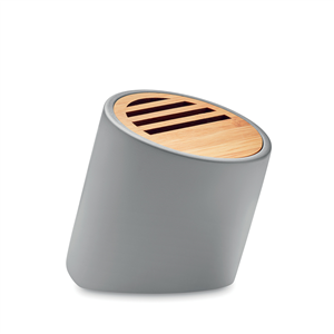 Speaker wireless personalizzato in bamboo VIANA SOUND MO9916 - Grigio