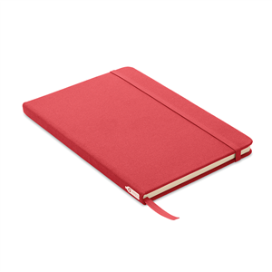 Quaderno personalizzato con elastico e copertina in rpet in formato A5 NOTE RPET MO9966 - Rosso