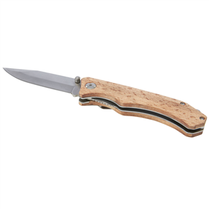 Coltello tascabile Dave in legno con clip per cintura PF104536 - Legno 