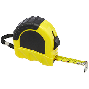 Metro a nastro personalizzato in plastica riciclata RCS da 5 metri Rule PF104581 - Giallo 