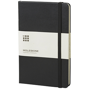 Blocco note personalizzato con copertina rigida - a quadretti Moleskine Classic L PF107169 - Nero 