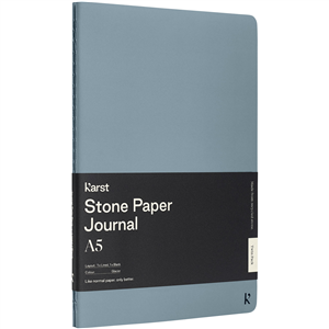 Set di 2 quaderni personalizzabili in carta di roccia in formato A5 Karst  PF107792 - Blu Chiaro 