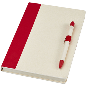 Set blocco note formato A5 e penna a sfera Dairy Dream PF107811 - Rosso 