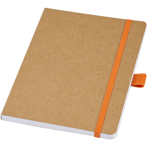 Blocco note personalizzato in carta riciclata con portapenna in formato A5  BERK PF107815 - Arancio 