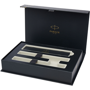 Penne di lusso con roller in confezione regalo Parker IM PF107820 - Grigio 