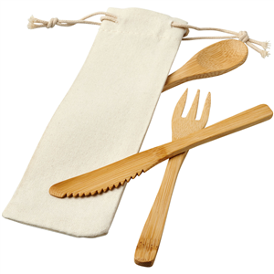 Set di posate Celuk in bamboo PF112995 - Naturale 