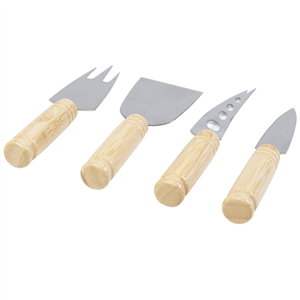 Set per formaggio Cheds da 4 pezzi in bamboo PF113303 - Natural 