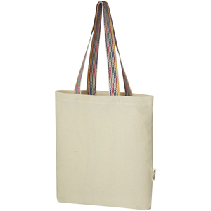 Shopper ecologica in cotone riciclato 180 gr cm 37x38x3,5 RAINBOW PF120642 - Naturale 