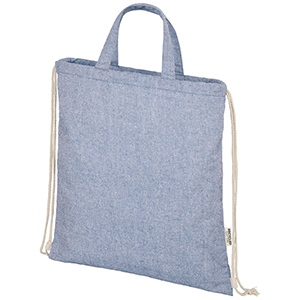 Zaino con cordoncino personalizzato Pheebs da 150 gsm PF120704 - Blu Melange 