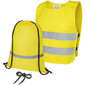 Set per la sicurezza e la visibilità per bambini 7-12 anni Ingeborg PF122016 - Giallo Fluo 