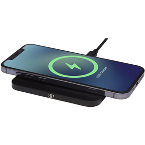 Caricatore wireless personalizzato in metallo Tekio HYBRID PF124240 - Nero 