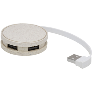 Hub USB in paglia di grano Kenzu PF124309 - Naturale 