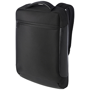 Zaino compatto personalizzato per portatile da 15,6" in materiale riciclato certificato GRS Expedition Pro 12l PF130055 - Nero 