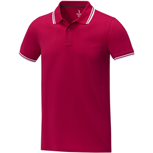 Polo tipping da uomo in cotone 200gr Elevate Life AMARAGO PF38108 - Rosso