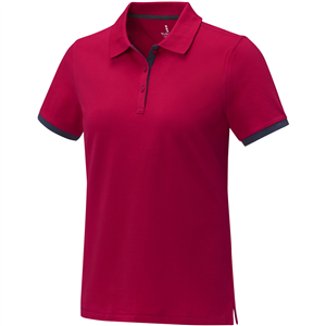 Polo da donna bicolore in cotone 200gr Elevate Life MORGAN PF38111 - Rosso