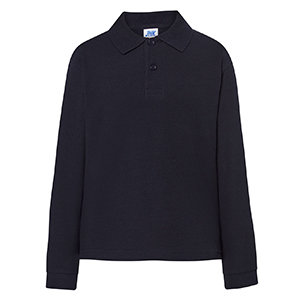 Polo da bambino in cotone 210gr JHK KID PKID210LS - Blu Navy