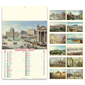 Calendario illustrato mensile ITALIA ANTICA PPA014 - Bianco