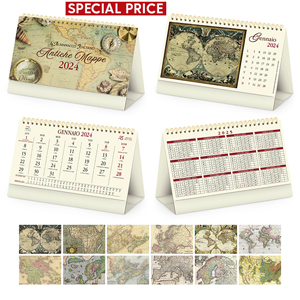 Calendario mensile da tavolo ANTICHE MAPPE PPA062 - Bianco