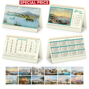 Calendario mensile da tavolo GOUACHES PPA066 - Bianco
