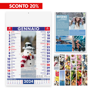 Calendario illustrato mensile 4 STAGIONI PPA115 - Bianco