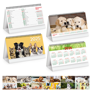 Calendario mensile da tavolo CANI E GATTI PPA403 - BIANCO