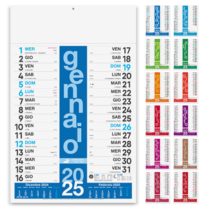 Calendario olandese mensile testata termosaldata COLORS PPA430 - Senza colore