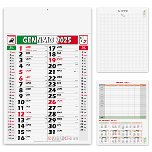 Calendario olandese mensile testata termosaldata ITALY PPA432 - Senza colore