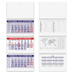 Calendario trittico SPIRAL PLUS PPA510 - Blu