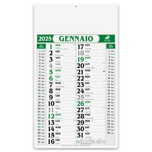 Calendario olandese mensile GIGANTE PPA520 - Verde