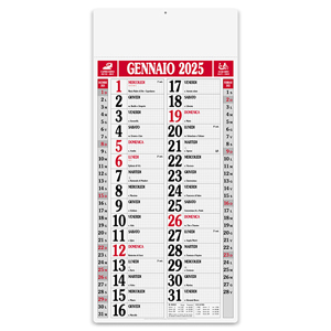 Calendario olandese mensile MAGNUM PPA523 - Rosso