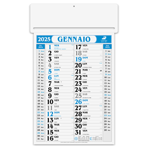 Calendario olandese mensile PASSAFOGLIO PPA550 - Blu