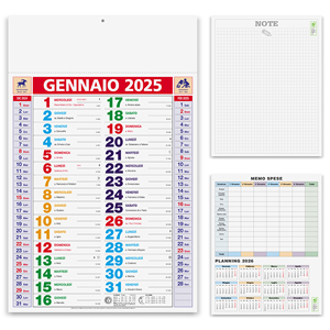 Calendario olandese mensile OLANDESE MULTICOLOR PPA600 - Bianco