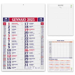 Calendario olandese mensile QUADRETTATO PPA610 - Bianco