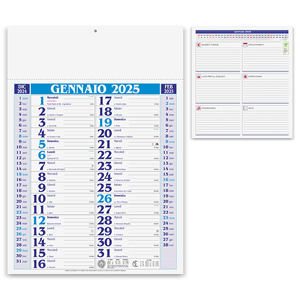 Calendario olandese mensile MEDIUM PPA650 - Blu