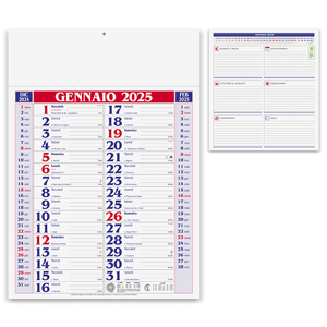 Calendario olandese mensile MEDIUM PPA650 - Rosso