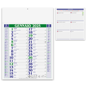 Calendario olandese mensile MEDIUM PPA650 - Verde