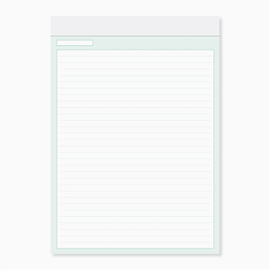 Block notes personalizzato da 50 fogli formato A4 a righe BLOCK LINE PPA840 - Bianco