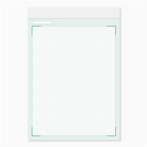 Block notes personalizzato da 50 fogli formato A4 a quadrettini 0,5x0,5 cm BLOCK MILLY PPA844 - Bianco