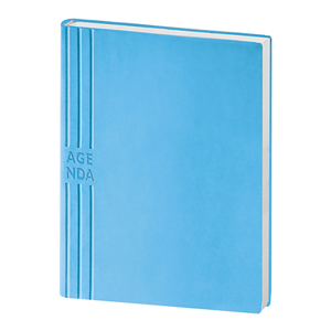Agenda personalizzata giornaliera interno mobile con copertina in TAM cm 15x21 S/D abbinati PPB206 - Azzurro