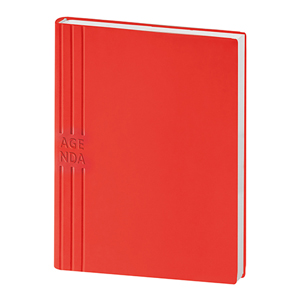 Agenda personalizzata giornaliera interno mobile con copertina in TAM cm 15x21 S/D abbinati PPB206 - Rosso