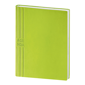 Agenda personalizzata giornaliera interno mobile con copertina in TAM cm 15x21 S/D abbinati PPB206 - Verde lime
